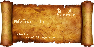 Móna Lili névjegykártya