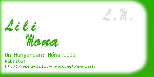 lili mona business card